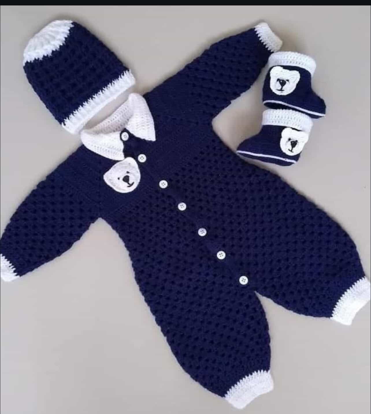 Handmade Crochet Baby Dress – Winter Collection