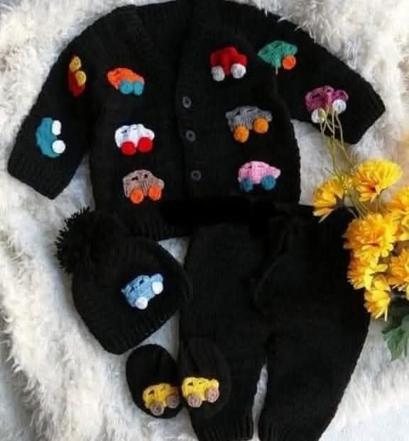 Handmade Crochet Baby Dress – Winter Collection